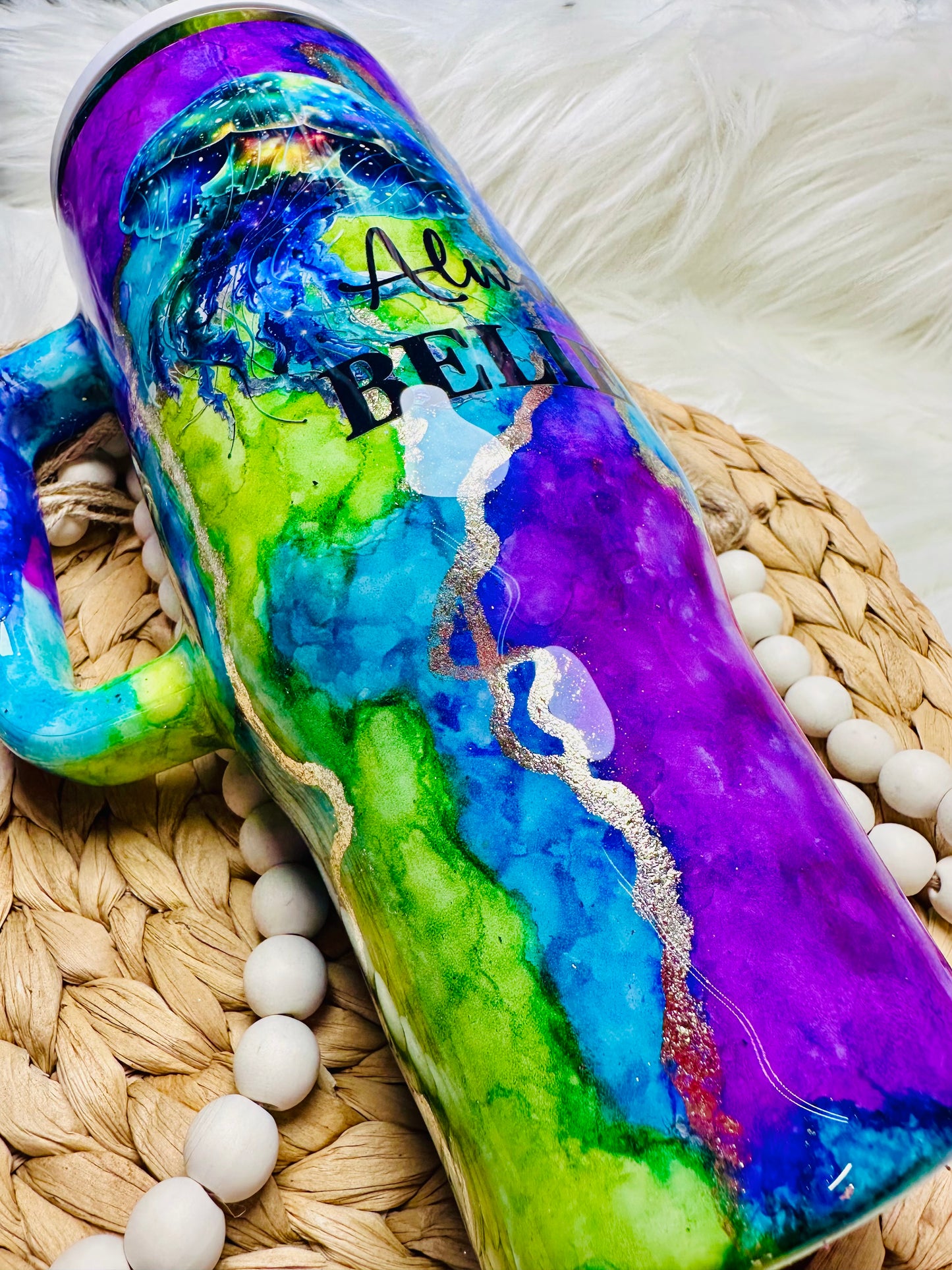 40oz Always Believe Hand-painted Watercolor